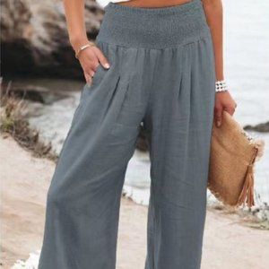 Wide Leg Linen Pants
